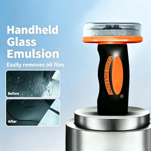 Car Glass Oil Film Remover, Windshield Polishing Cleaner Kit with Microfiber Towel, Anti-Glare Anti-Fog Formula Cleans Oil Stains, Wiper Marks, Road Dirt & Water Spots for Auto 100ml(1pc)
