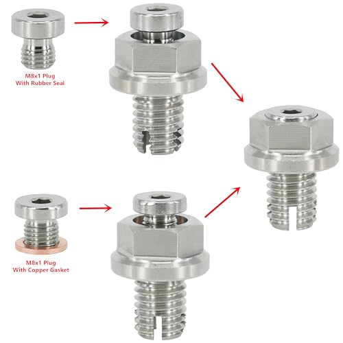 M12.1-1.75 x 15mm Oversize Piggyback Oil Drain Plug, Stainless Steel Self Tapping Oil Pan Thread Repair Kit - size: M12.1x1.75
