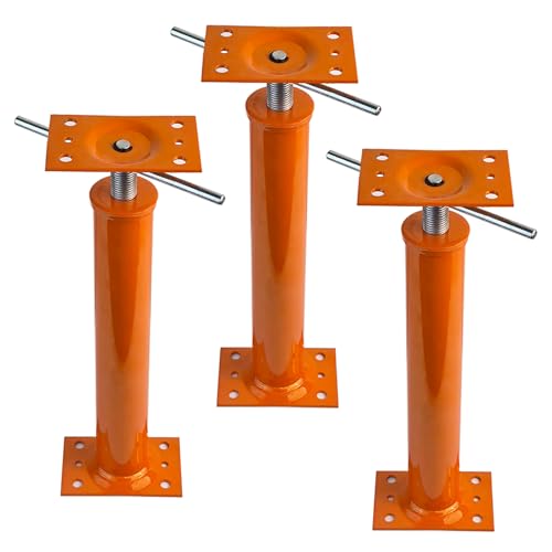 16"-21" Adjustable House Jack | 5-Ton Heavy Duty Floor Basement Jacks | House Floor Jacks Post for Beam Support, Crawl Space Shoring, Foundation Leveling & Structural Repair | Support Pole - color: Orange, size: 16"-21"(3 Pack)