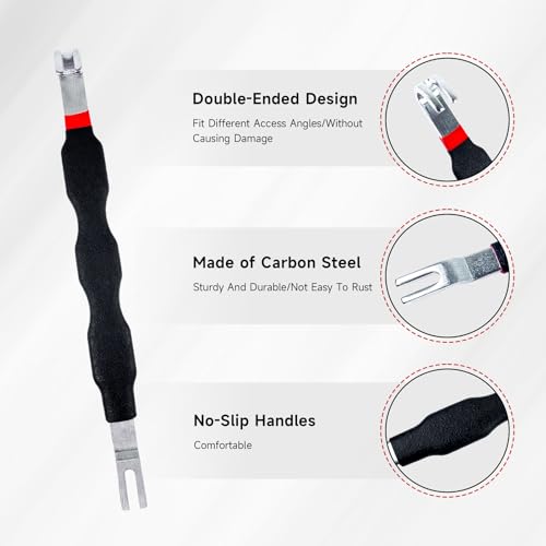 3 Pcs Electrical Disconnect Pliers,Automotive Electrical Connector Removal Tool,Upgrade Electrical Connector Pliers & Automotive Clip Removal Tool,Steel Automotive Hose Clamp Plier Set Tools(Black)