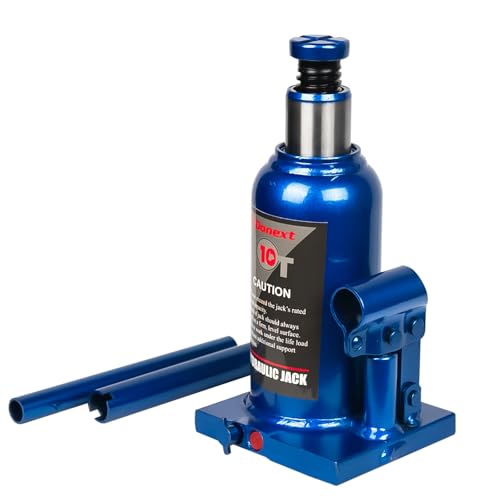12 Ton/26455 LBS Hydraulic Bottle Jack, Blue Car Jack, 7.87-15.4 Inch Lifting Range, Welded Bottle Jack for Car, Pickup, Truck, RV, Auto Repair