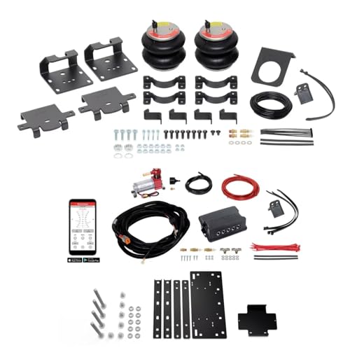 TrendsAuto Firestone Airide Red Label Air Spring Rear Kit with Air Command Dual Wireless App Only Standard Compressor fits 2011 2026 Silverado Sierra 2500HD 3500HD | Includes TrendsAuto Decal - size: Dual Path (App Only)