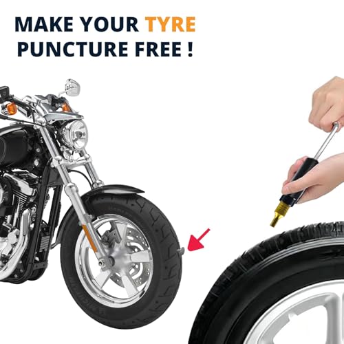 Professional Mushroom Tire Plug Kit –Heavy Duty Tubeless Tire Repair Set for Motorcycles, Cars, Trucks, ATVs & Tractors | Quick & Durable Roadside Flat Fix Solution - color: Black