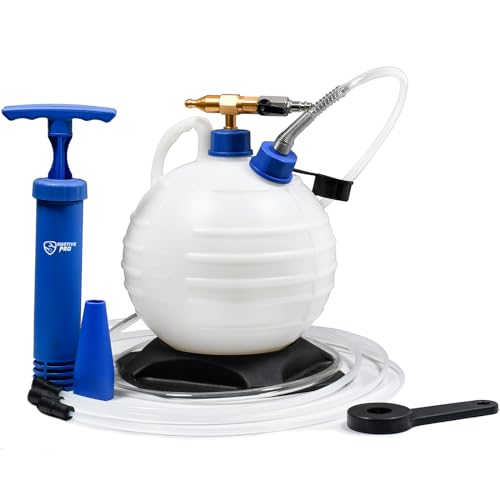 SMOTIVEPRO Oil Extractor Pump Vacuum 6L Pneumatic/Manual Fluid Extractor Professional Engine Oil Change Pump for Automotive and Marine