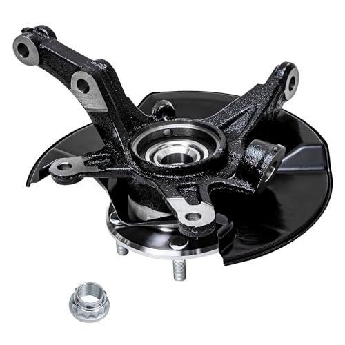 Detroit Axle - Front Steering Knuckles w/Hubs + Rear Wheel Hub Bearings Assembly Replacement for 2006-2011 Honda Civic GX Hybrid - size: 4UW47717/Kit