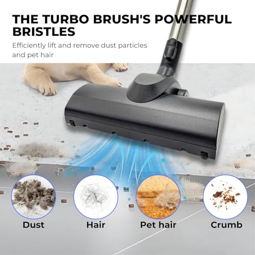 for Miele Turbo Brush Head Compatible with Miele Vacuum Cleaners - Vacuum Attachments for Low Carpet, Area Rugs, Tile & Hard Floors : Easy Pet Hair Removal -Hardwood Floor Attachment - size: For Miele (35MM Inner Diameter)