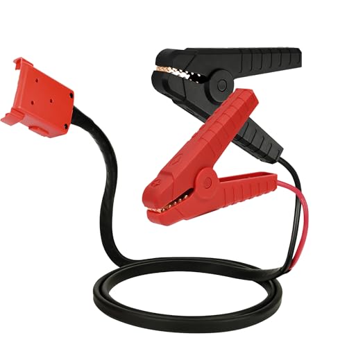 6.2FT Jumper Cables for Milwaukee M18, 8AWG Booster for Car/Mower | Insulated Rubber Clamps, Secure Alligator Grip, Premium PVC Jacket, Extreme Temp Resistance, Compact Trunk Storage