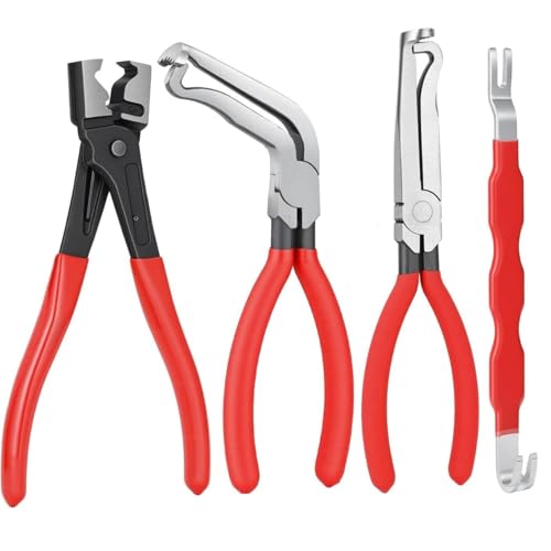 4-Piece Automotive Electrical Disconnect Pliers Set, 60-Degree Angled & Straight Connector Removal Tools for Ignition Coil, Fuel Line, MAF Sensor - size: 4 Pcs