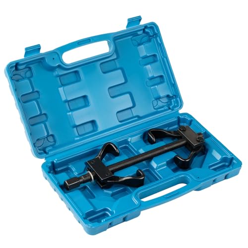 Coil Spring Compressor Tool Set, Heavy-Duty Automotive Strut Spring Compression Tool for Macpherson Suspension Repair, Fits 3/4” Diameter Springs, with Carrying Case