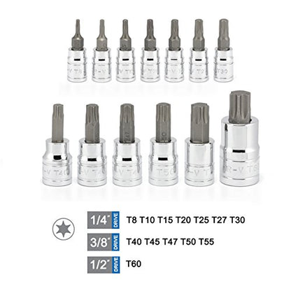 13 Pc Neiko Torx Bit Socket Set - size: 13 Piece, style: Torx