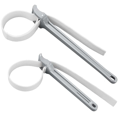 MAXPOWER Strap Wrench, 18" & 12" Adjustable Strap Wrenches Set, Nylon Strap Pipe Wrench for Replacing Oil Filter, Water Filter, PVC Junction, 2-Piece - size: 18"+12"