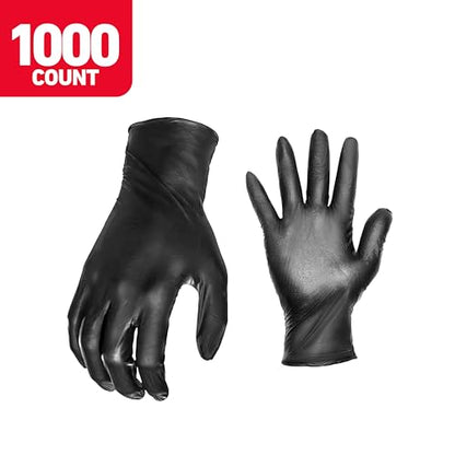 Grease Monkey Work Gloves, Men's Nitrile All Purpose Gloves with Grip for Construction, Safety, Mechanics, Touchscreen - size: 1000 Pack - Medium, style: Disposable Nitrile Gloves