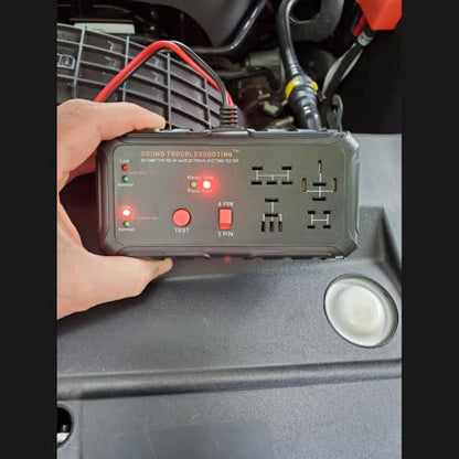12V Automotive Relay Tester, Car Battery & Alternator Test Kit | Relay Switch & Circuit Inspector | Tests 4 & 5 Pin Relays | Battery Tester | Alternator Tester | Sound Troubleshooting | Patented