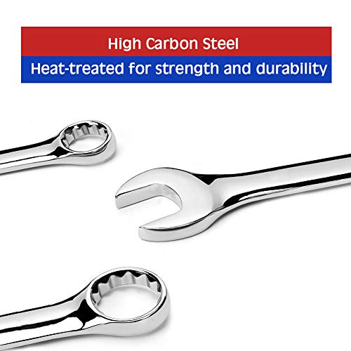 SPEEDWOX Ignition Wrench Set SAE Metric Small Open and Box Wrenches Mini Spanner Set Combination Wrench Set with Portable Storage Pouches - size: Combination Metric & SAE 6-Piece