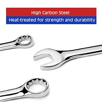 SPEEDWOX Ignition Wrench Set SAE Metric Small Open and Box Wrenches Mini Spanner Set Combination Wrench Set with Portable Storage Pouches - size: Combination Metric & SAE 6-Piece