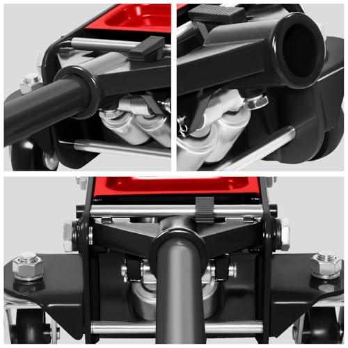 DNA Motoring Floor Jack 4 Ton (8000 lbs) Capacity, Fast Lift Low Profile Hydraulic Trolley Jack, Steel Heavy-Duty Service Car Jack, Lifting Range 4.5"-20", Black, TOOLS-00308-BK - color: Black, style: 4 ton