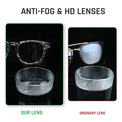 Stylish Safety Glasses, Clear Anti-Fog Anti-Scratch Protective Glasses For Men And Women - color: Leopard Gray