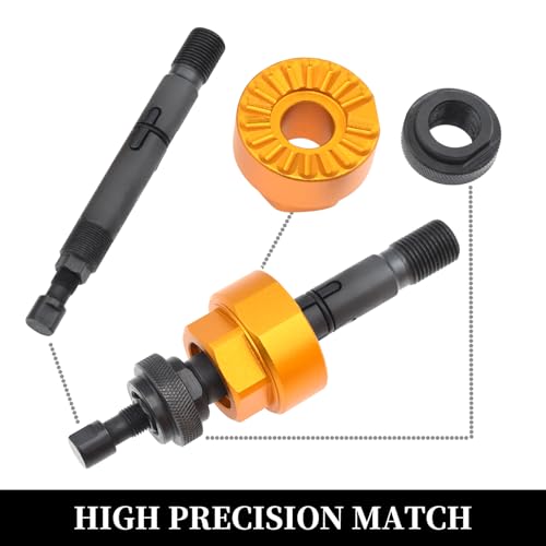 8pcs Vibration Damper Holding Tool Crankshaft Pulley Removal Shock Absorber, Compatible with Audi, Seat, Skoda, VW 1.8/2.0 4V TFSI EA888 Gen 1/2/3, Replace T10531, With Carrying Case & Glove