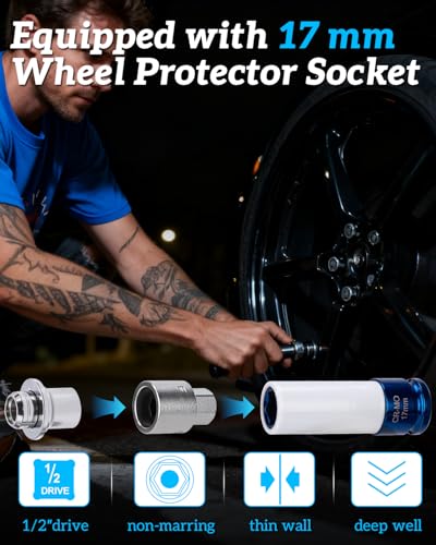 F-Wheel Lock Key,Locking Lug Nut KeyCompatible with Toyota | Wheel Lock Socket Adapter for Lexus,Tacoma, Locking Lug Nut Removal Tool to Remove Anti-Theft Lug Nuts - color: Model F