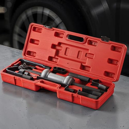 VEVOR Dent Puller Kit, 10 lbs 13-in-1 Slide Hammer Dent Removal Kit, Heavy-Duty Auto Body Truck Repair Automotive Damage Remover Tool Repair Frame with Carrying Case, Extension Rod, Non-Slip Handle - size: 10 lbs 13-in-1