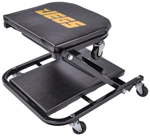 JEGS 2-in-1 Folding Creeper & Z-Seat | 2-in-1 Folding Creeper & Z-Seat for supporting the driver or passenger in the vehicle; steel construction