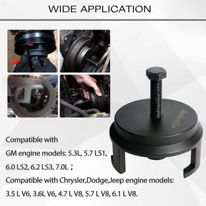 ReluxGo 25264 Harmonic Balancer Puller for GM, LS Crank Pulley Puller for GM Chrysler Jeep Dodge, Harmonic Damper Puller for Engine Balancer Removal Replacement - size: GM Harmonic Balancer Puller