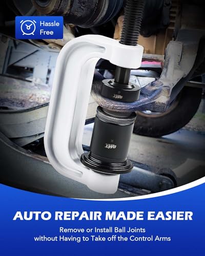 OMT Ball Joint Press Kit, Ball Joint Removal Tool with 4x4 Adapters | Heavy Duty Ball Joint Tools for Most 2WD and 4WD Cars and Light Trucks, White C-frame - color: white C-frame