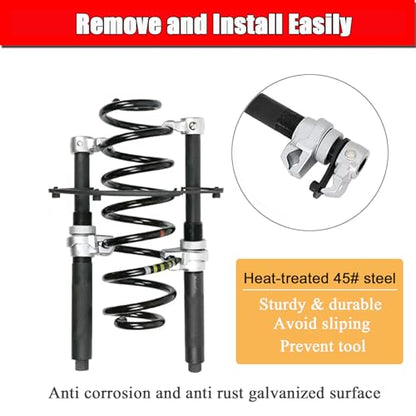 altivox 3-Piece Heavy Duty Coil Spring Compressor Tool Kit – 2200 lbs Capacity – Compatible with Macpherson Strut Repairs, Includes Jaws & Holder