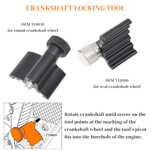 Camshaft Timing Belt Tool Kit, Replaces T10051 | Compatible with VW Audi VAG Golf Seat Tiguan 1.6 2.0 TDI Diesel Engine, with Carrying Case - size: Model B