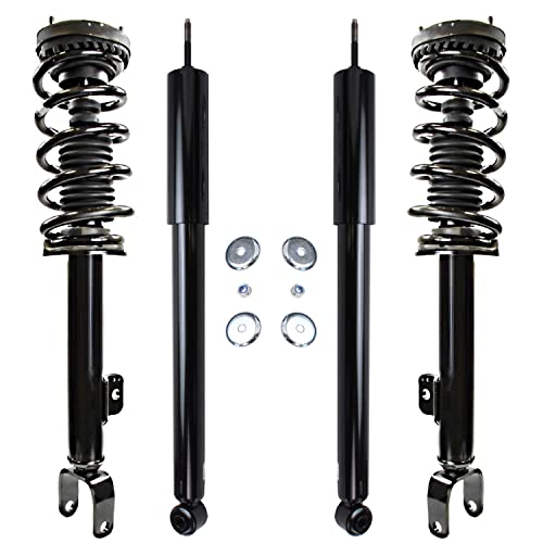 Detroit Axle - RWD Front Struts with Coil Spring + Rear Shock Absorbers Replacement for 2014–2023 Dodge Charger - 4pc Set - size: 4AQ47322/Shock Kit