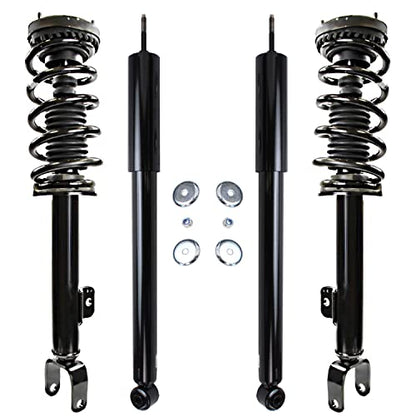 Detroit Axle - RWD Front Struts with Coil Spring + Rear Shock Absorbers Replacement for 2014–2023 Dodge Charger - 4pc Set - size: 4AQ47322/Shock Kit