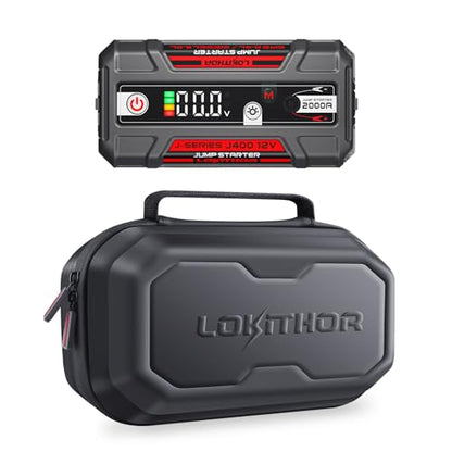 LOKITHOR J400 2000A Jump Starter 12V Car Battery Booster Pack and J-Series Bag EVA Protection Case for J400/J401/J401X/J402 Lokithor Jump Starter