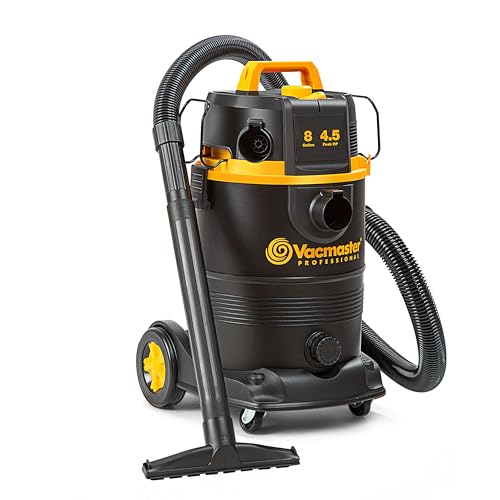 Vacmaster Professional VDK811PW 0201 8 Gallon 4.5 Peak HP Wet/Dry Vac with Self-Cleaning Filter System, 8 Gal, Black - size: 8 gallons