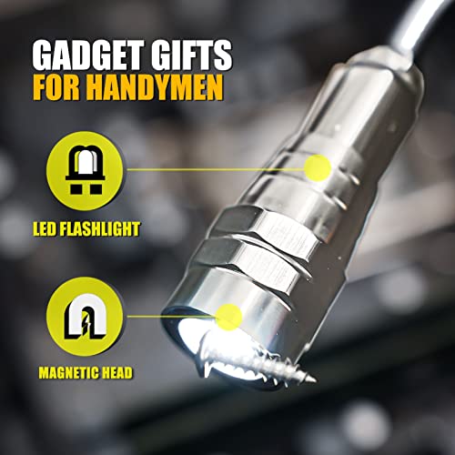 Dad Gifts, Magnetic Pickup Tool, Telescoping Magnet Flashlight, Gifts for Men, Birthday Gifts for Men, Dad, Father, Women, Him, Teen Boys, Mechanic, Boyfriend, Gift Ideas, Silver - style: Sliver Magnetic Tool