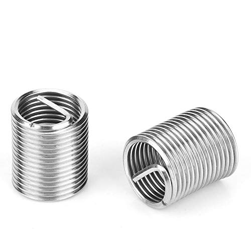 YWBL-WH 15 Pcs Stainless Steel M14x1.5 Thread Inserts Female Thread Repairing Assortment Kit