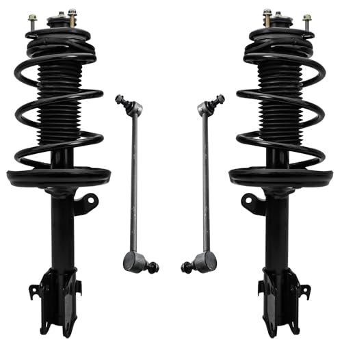 Detroit Axle - Front Struts Kit for 2006-2014 Honda Ridgeline 2007 2008 2009 2010 2011 2012 2013, 2 Ready Struts with Coil Spring Assembly, 2 Sway Bar End Links Replacement Suspension Kit - size: 4QS1201274/Sway Kit