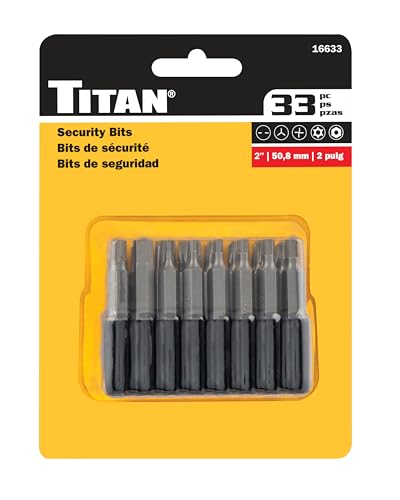 Titan 16633 33-Piece 2-Inch Security Bit Set - size: 33pc x 2-Inch