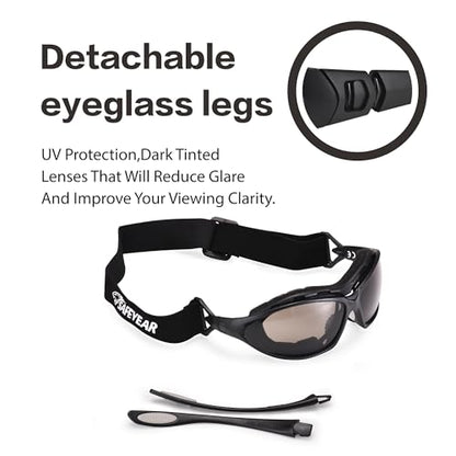 SAFEYEAR Anti Fog Safety Glasses- SG002 Clear Scratch Resistant Work Glasses No-Slip Safety Goggles Lab Grinding Chemistry - color: Smoke Lens