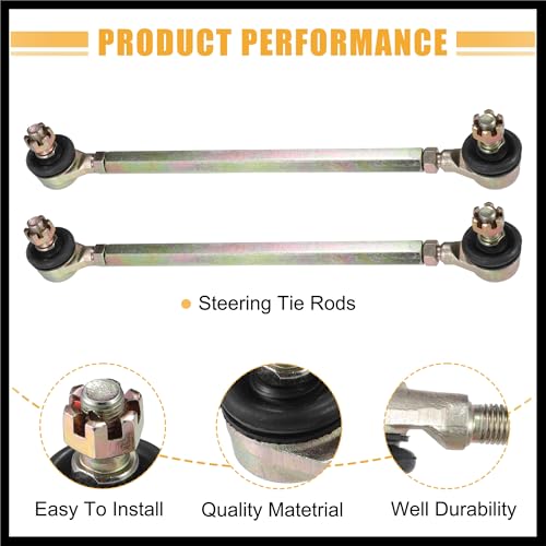 22cm 8.66" Steering Tie Rod End Tie Rod Link Fit for 50cc 70cc 90cc 110cc 125cc 150cc ATV Quad Four with Ball Joint Accessories - Pack of 2 Durable Material