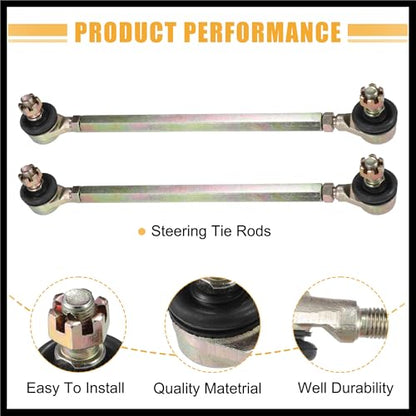 22cm 8.66" Steering Tie Rod End Tie Rod Link Fit for 50cc 70cc 90cc 110cc 125cc 150cc ATV Quad Four with Ball Joint Accessories - Pack of 2 Durable Material