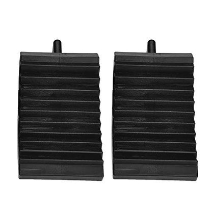 Qiilu Heavy Duty Anti-Slip Tire Blocks with Alignment, 2-Pack 6.1x3.5x3.9 Inches Skid Resistant Wheel Stabilizer Pads for Vehicles