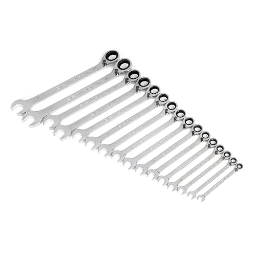 GEARWRENCH 16 Piece 90-Tooth 12 Point Metric Reversible Ratcheting Wrench Set | 86629 - style: 16 Pc Metric