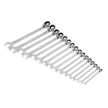 GEARWRENCH 16 Piece 90-Tooth 12 Point Metric Reversible Ratcheting Wrench Set | 86629 - style: 16 Pc Metric