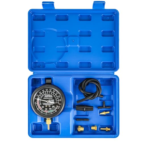 NYXOVA Vacuum and Fuel Pump Tester Gauge Kit, Gauge Leak Carburetor Pressure Diagnostics Tool Kit, Leak Carburetor Pressure Diagnostics (Blue) - color: Blue
