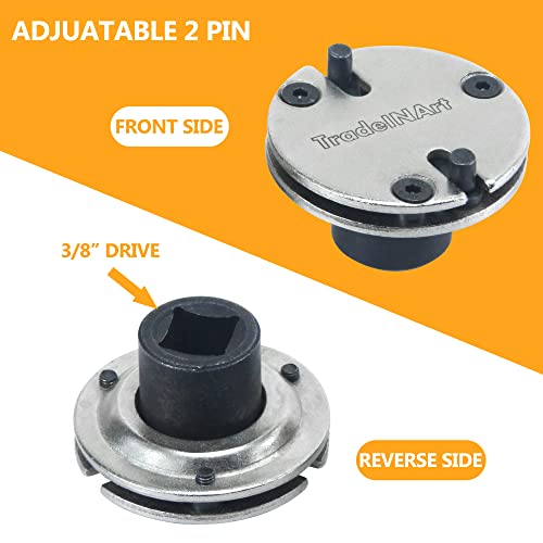 Universal Adjustable 2&3 Pin Brake Caliper Rewind Back Replacement Tool,3/8" Square Drive