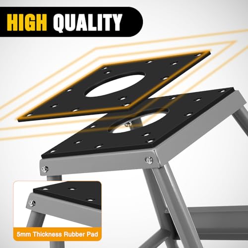 Nilight Universal Dirtbike Pit Stand Non-Slip Rubber Top 1000LBS Capacity | Off-Road Steel Heavy Duty Moto Removable Maintenance Motocross Stand Hoist Lift Jack Silver - color: Dirtbike Pit Stand