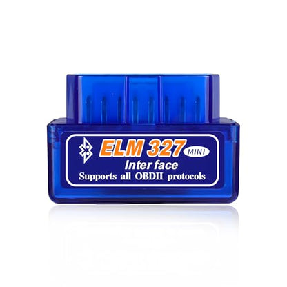 ELM327 OBDII Car Auto Diagnostic Scanner, OBD2 Bluetooth Scan Tool Mini Engine Fault Code Reader, Wireless Interface Adapter Portable Diagnostic Tool for Most OBDII Vehicles