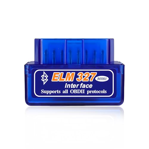 ELM327 OBDII Car Auto Diagnostic Scanner, OBD2 Bluetooth Scan Tool Mini Engine Fault Code Reader, Wireless Interface Adapter Portable Diagnostic Tool for Most OBDII Vehicles