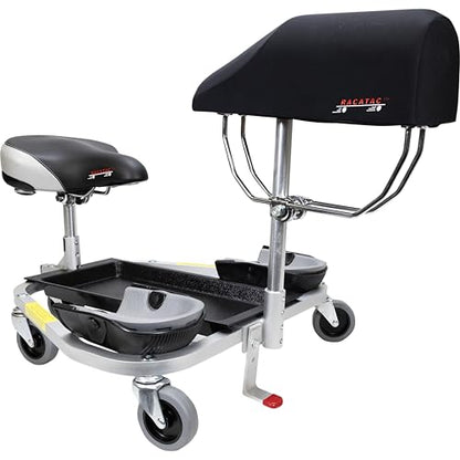 Racatac Kneeling Sitting Creeper with Chest Support, 2 Inch Casters, Rolling Knee Pads with Seat, Adjustable Seat, Knee Pads with Wheels, Assembled in USA, Floor Creeper, 01RACCS - size: 2 Inch, style: Chest Support