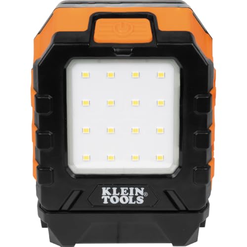 Klein Tools 56416 Rechargeable LED Work Light, 1000-Lumens, Magnetic Work Light with 3 Modes, 360-Degree Rotation and Kickstand, Compatible with MODbox Rail System